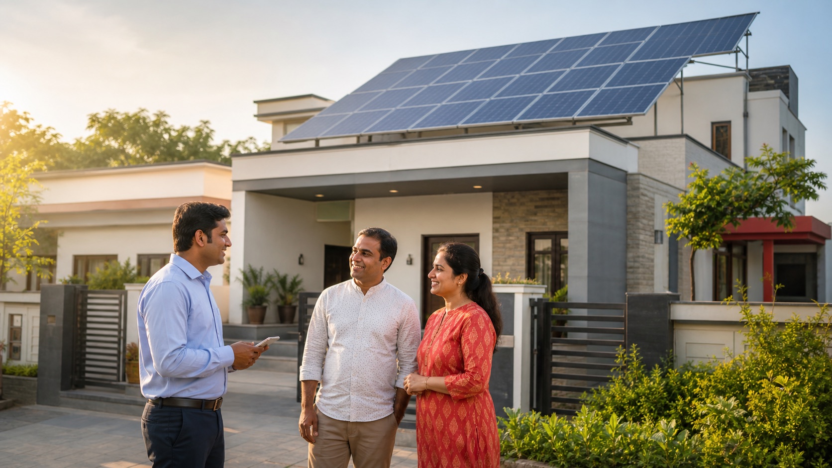 Residential solar installation in Faridabad by Perfect Solar Energy