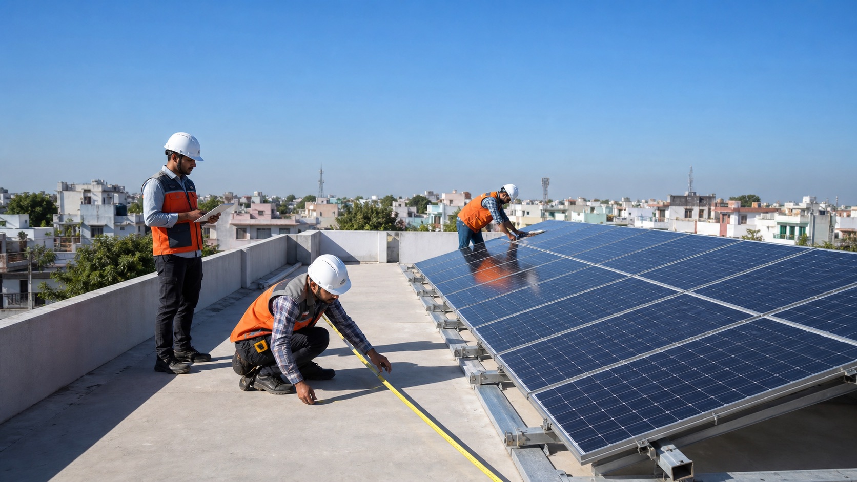 Rooftop solar panel system in Faridabad by Perfect Solar Energy